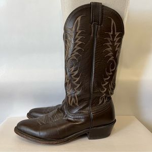 Vintage Larry Mahan Leather Western Cowboy Boots